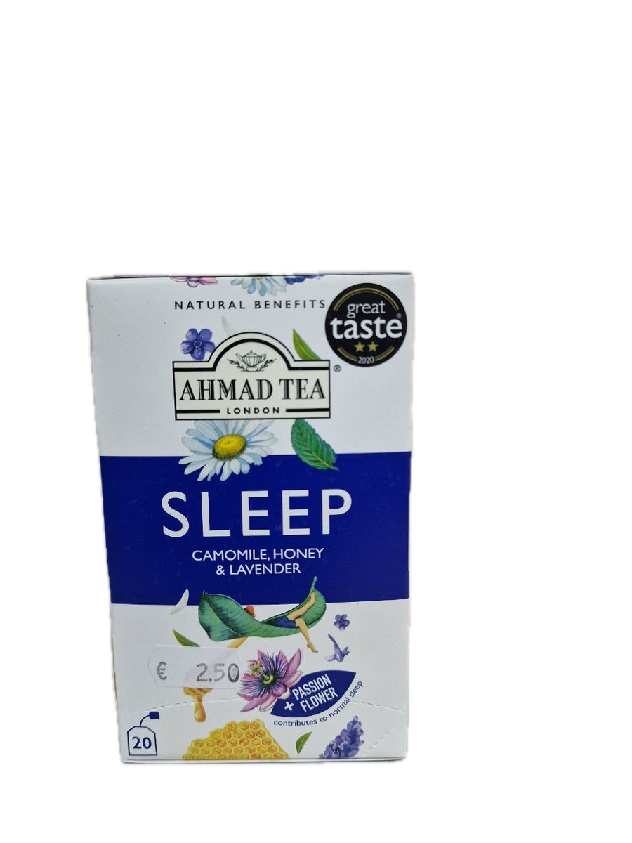 SLEEP
CAMOMILE, HONEY
& LAVENDER AHMAD TEA 200g
