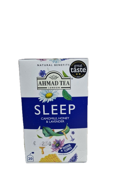 SLEEP
CAMOMILE, HONEY
& LAVENDER AHMAD TEA 200g