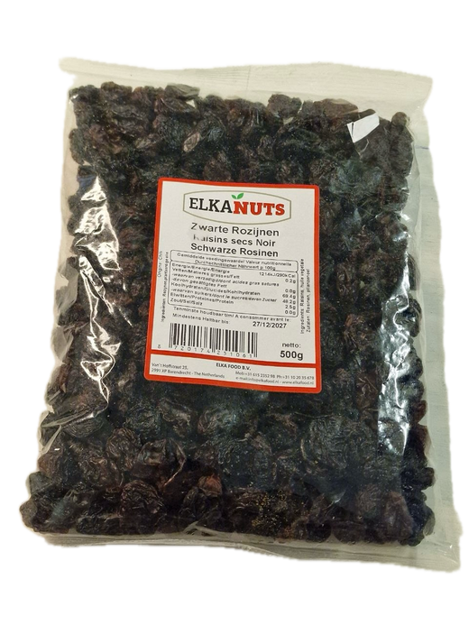 Zwarte Rozijnen ELKANUTS 500g