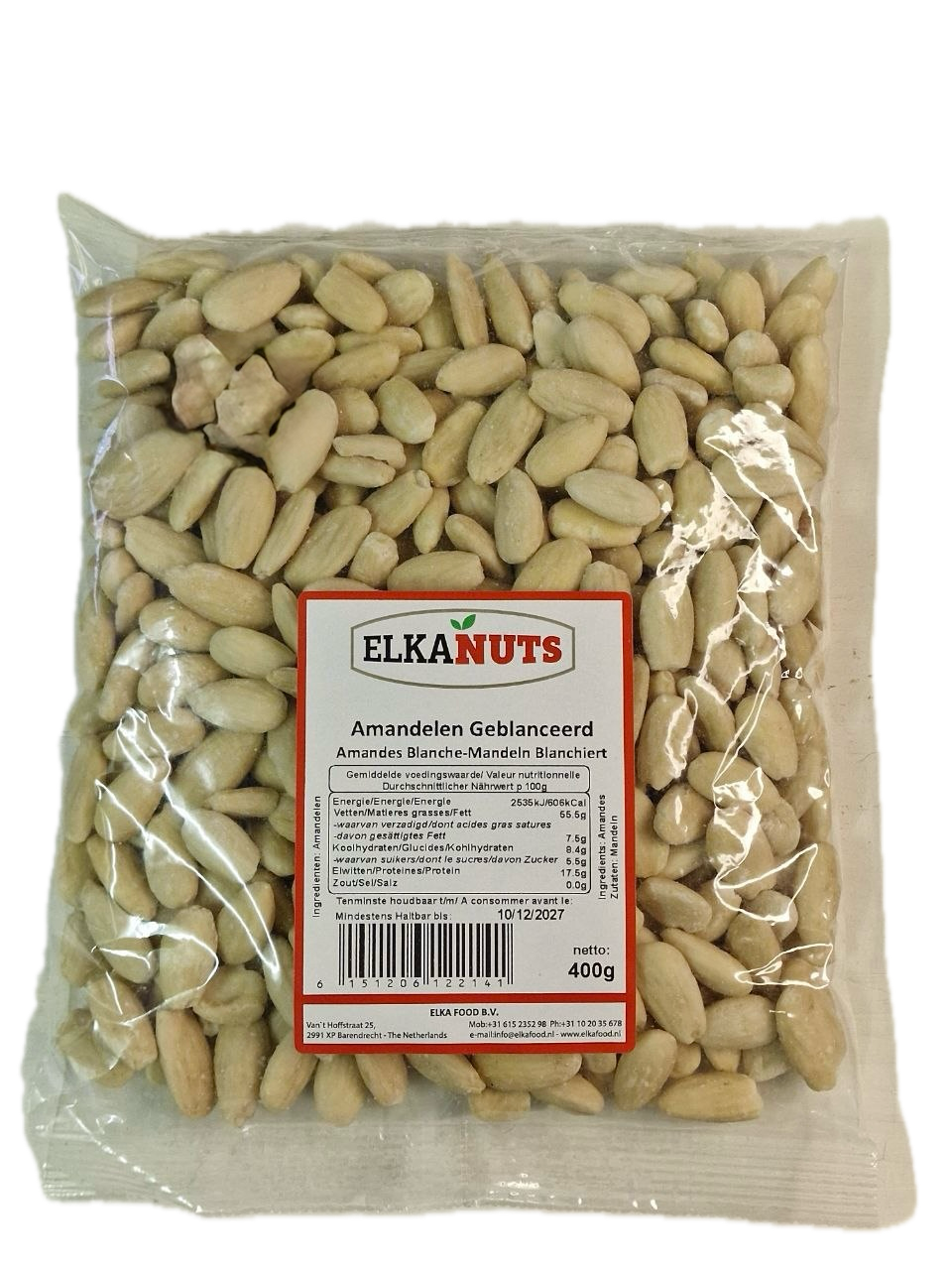 Amandelen Geblanceerd ELKANUTS 400g