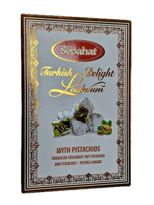WITH PISTACHIOS
TÜRKISCHE SÜSSIGKEIT MIT PIZTAZIEN Sebahat 180g
