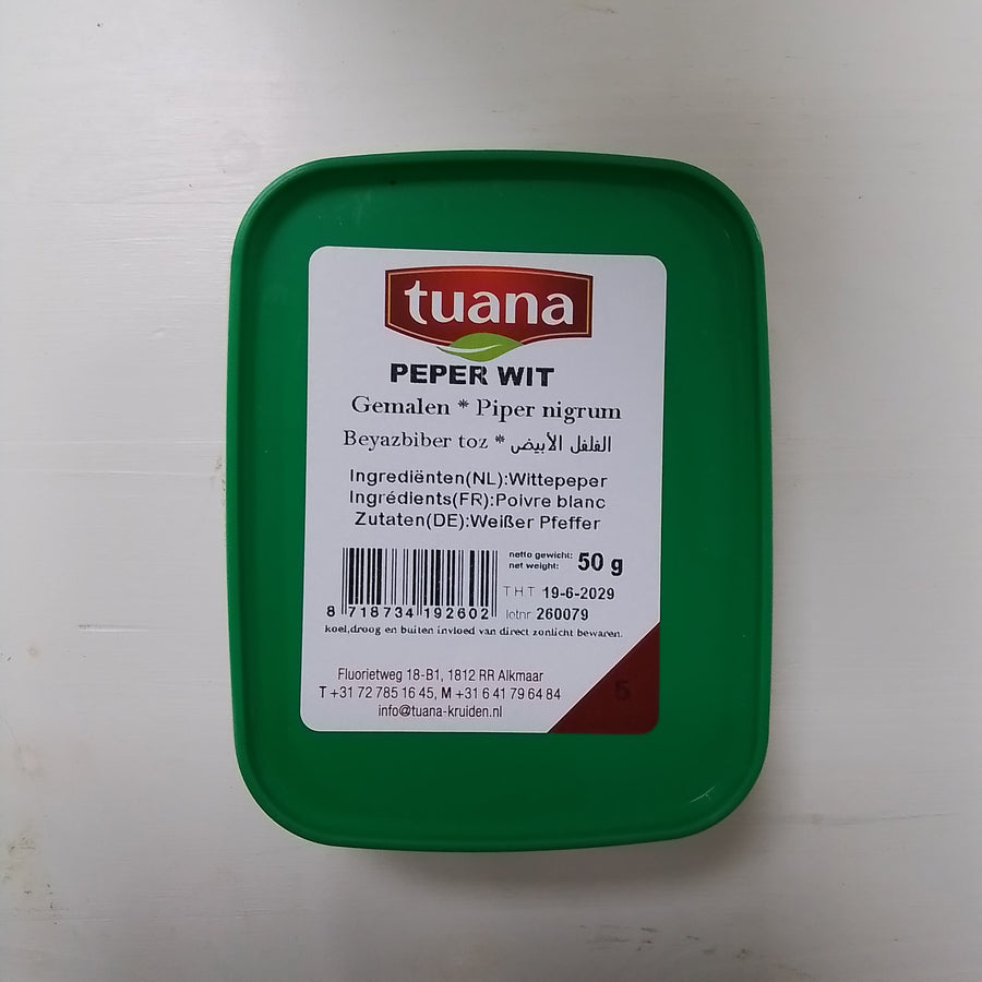Peper wit gemalen Tuana