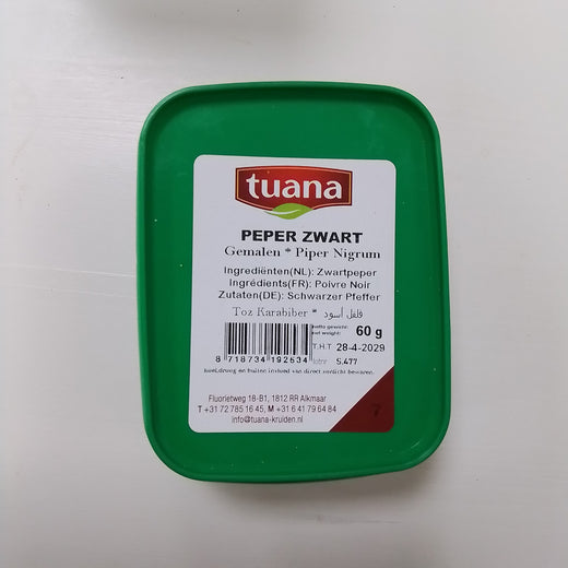 Peper zwart gemalen Tuana